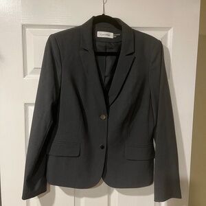 Calvin Klein Grey Lined Office Blazer